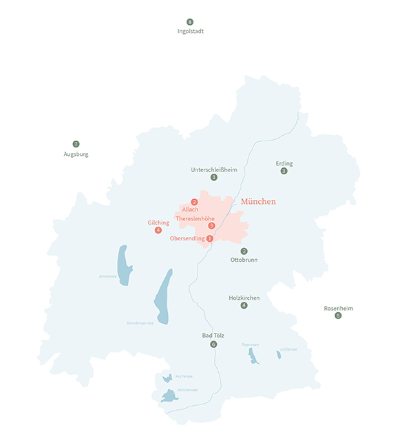 Grafik Standortkarte München der 1000 Satellites