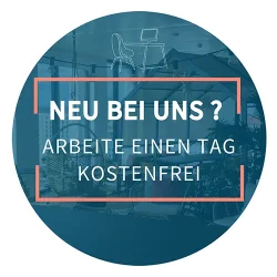 Eine Grafik mit dem Hinweis auf einen kostenlosen Probetag in einem 1000 Satellites Satelliten in Deiner Nähe